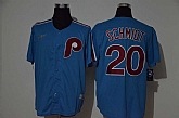 Phillies 20 Mike Schmidt Blue Nike Cooperstown Collection Jersey,baseball caps,new era cap wholesale,wholesale hats